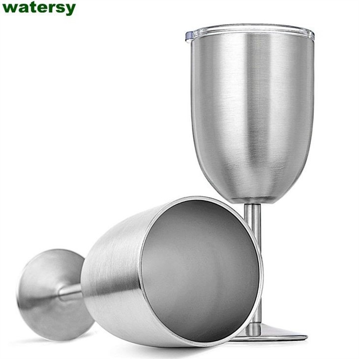 10oz Double Mi Nerjaveèi Diven Tumbler ak kouvèti